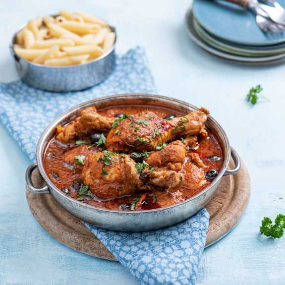 Chicken Drumsticks in Spicy Puttanesca Sauce Cookidoo® das