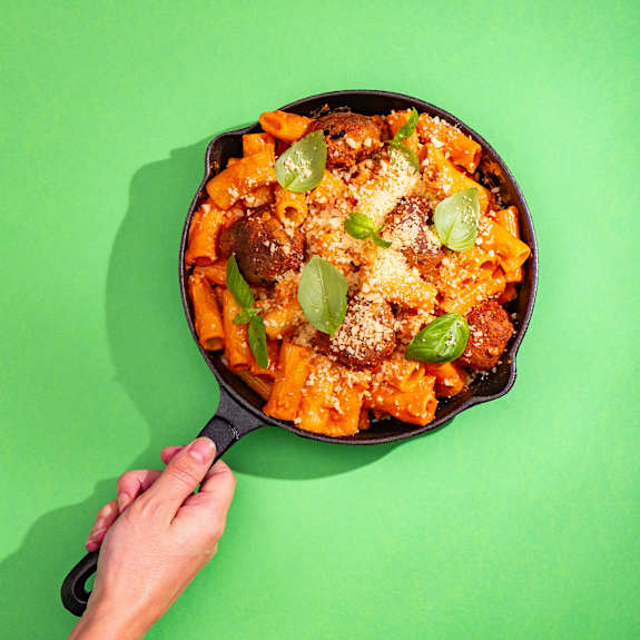 Pasta Vodka z wegetariańskimi klopsikami Cookidoo® la plateforme de