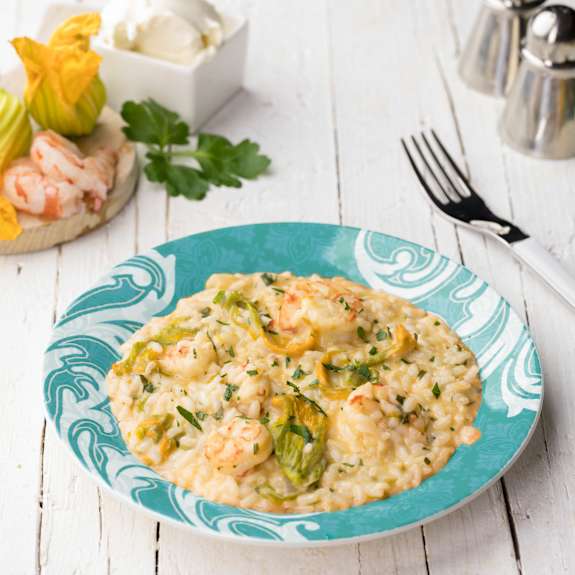 Risotto con gamberi e fiori di zucca al profumo di tartufo Cookidoo® la nostra piattaforma