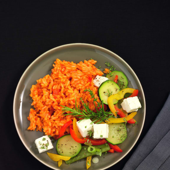 Tomaten-Paprika-Reis mit Sommergemüse und Feta - Cookidoo® – the ...