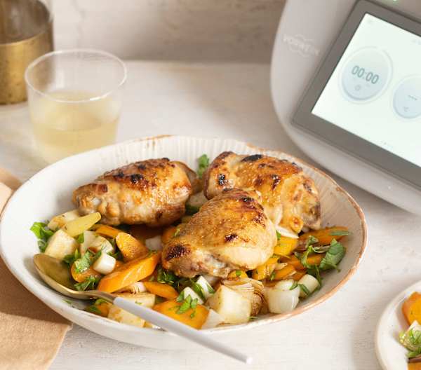 Poulet au sirop d érable et à la moutarde panais et carottes