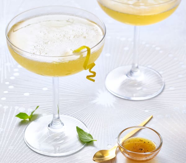 Cocktail citron-gingembre et champagne