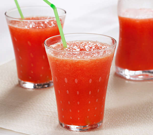 Granizado de naranja con fresas