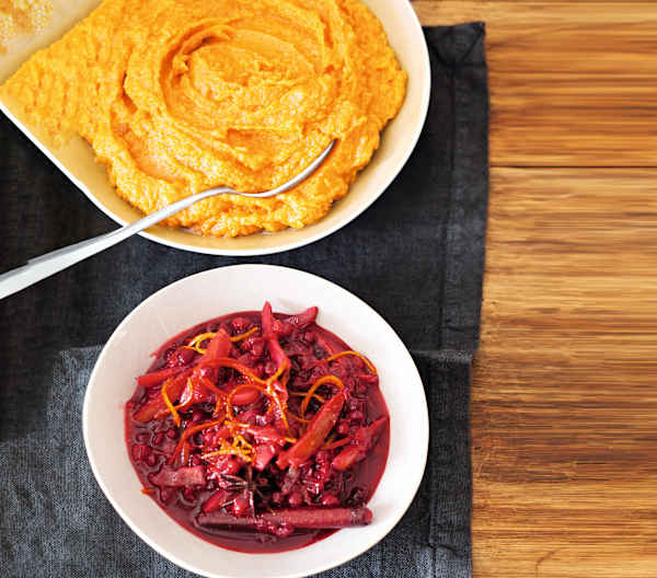 Purée de patates douces au gingembre, sauce airellesdattes Cookidoo