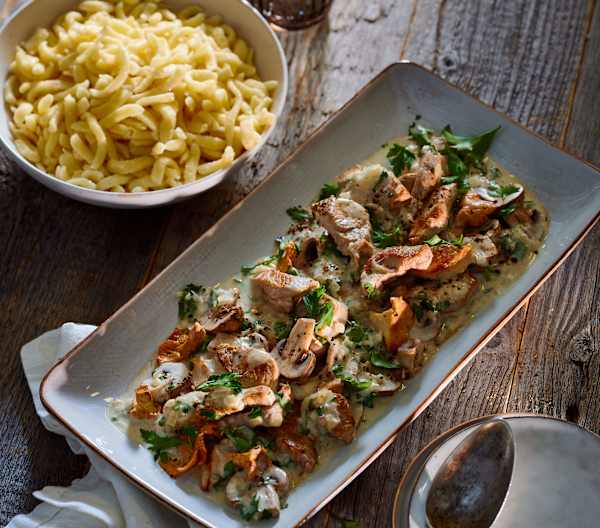 Schweinegeschnetzeltes Jäger Art mit Spätzle - Cookidoo® – platforma ...
