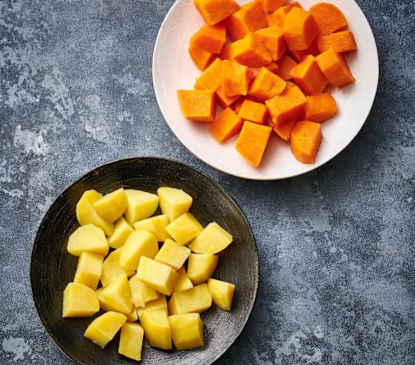 Pommes de terre et patates douces vapeur (200600 g) Cookidoo® la plateforme de recettes