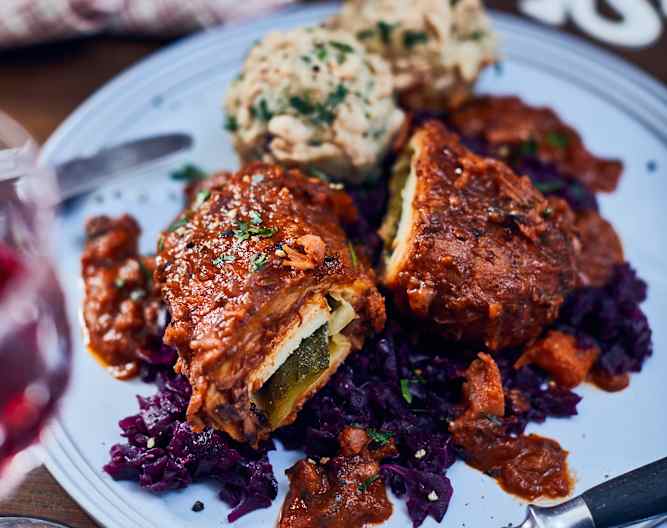 Vegane Rouladen mit Knödeln und Rotkraut Cookidoo® das offizielle Thermomix®RezeptPortal