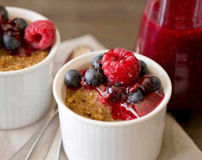 Quinoa puddings with raspberry coulis Cookidoo® the official