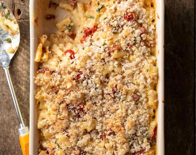 Baked Macaroni Cheese with Chorizo and Peppers Cookidoo® the