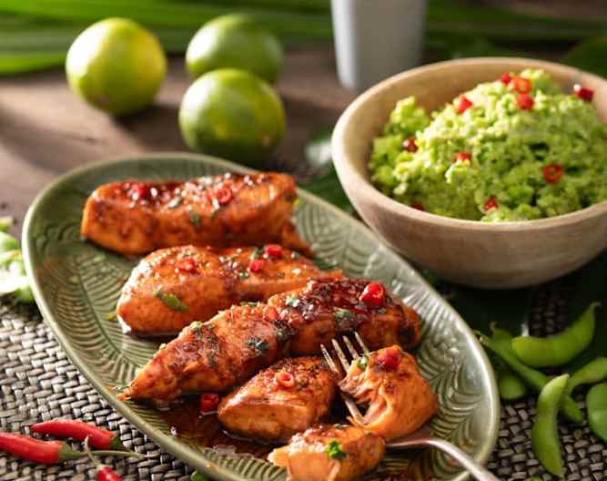 Salmão thai com puré de edamame Cookidoo® la plataforma de recetas