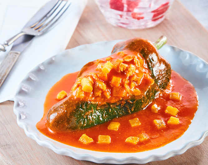 Chile relleno de picadillo de tempeh Cookidoo® la plateforme de