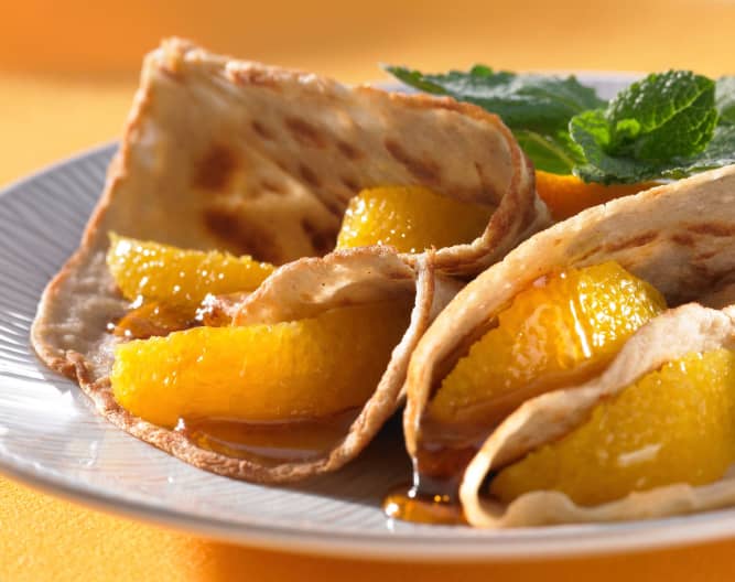 Buchweizen-Crêpes mit Ahornsirup und Orangenfilets - Cookidoo® – das ...