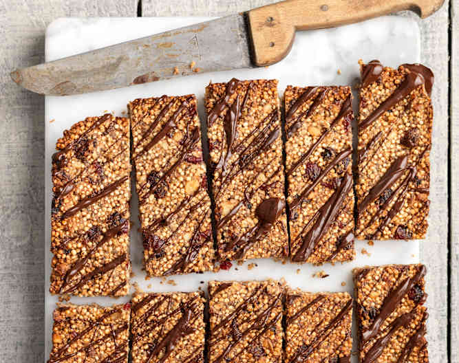 Barrette di quinoa, chia, banana e mirtilli Cookidoo® the official