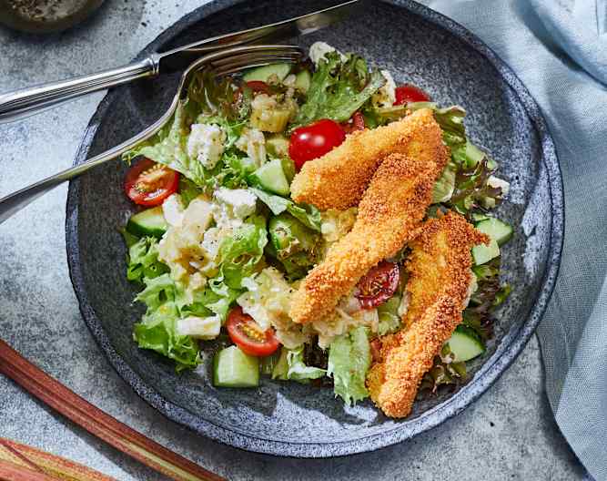 Salat mit Rhabarber und knusprigem Hähnchen - Cookidoo® – Thermomix® 官方食譜平台
