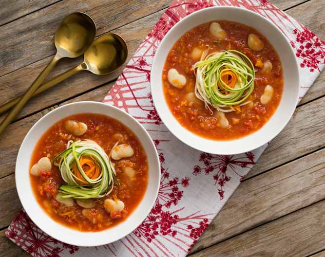 Spiralised vegetable soup Cookidoo® the official Thermomix® recipe