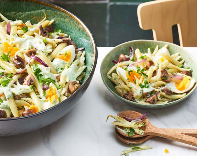 Herbstlicher Nudelsalat mit Wachsbohnen und Champignons - Cookidoo ...