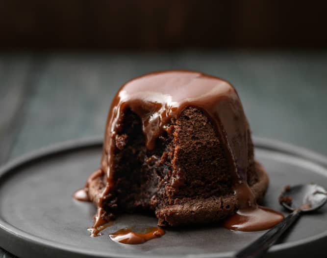 Chocolate, Rum and Espresso Pudding with Chocolate Caramel Sauce ...