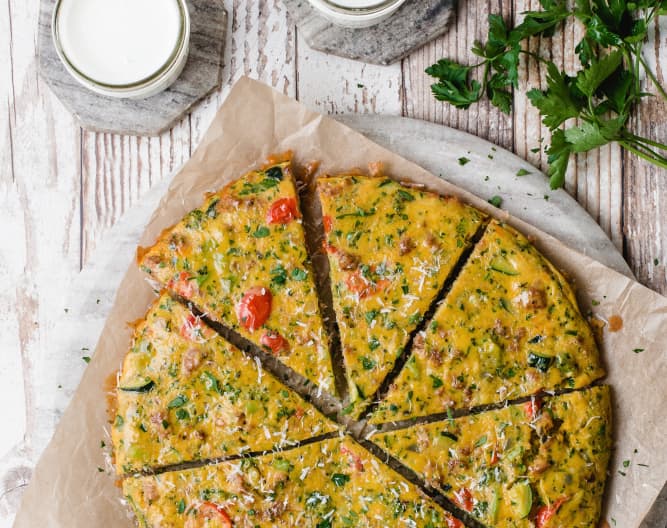 Sausage and Veggie Frittata and Ayran Drink - Cookidoo® – the official ...