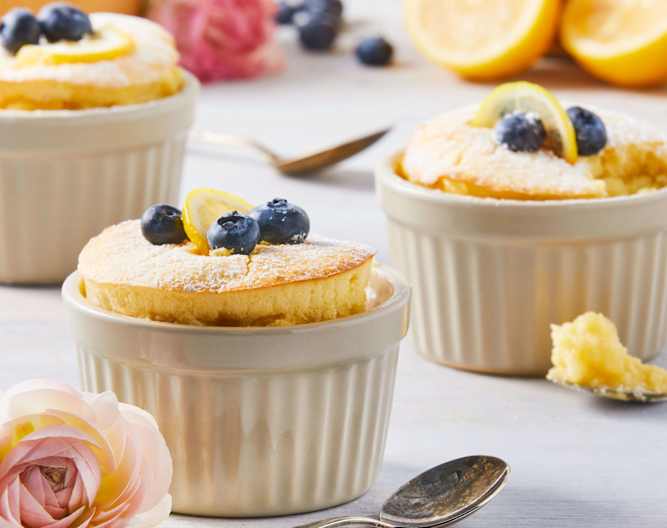 Lemon Pudding Souffles Cookidoo® the official Thermomix® recipe