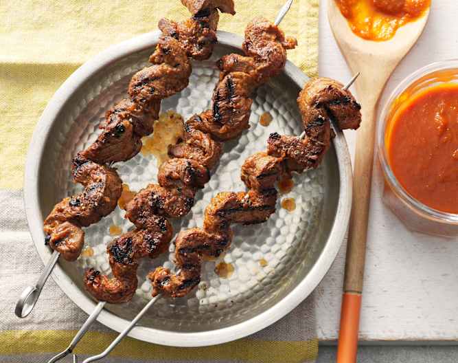 Kebabs de res con salsa bbq sudafricana (Monkey gland sauce) Cookidoo