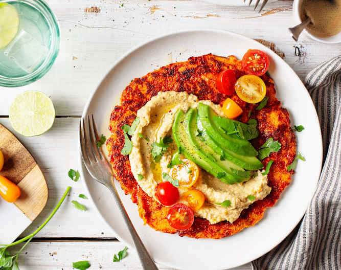 Tortitas de garbanzo con hummus Cookidoo® the official Thermomix