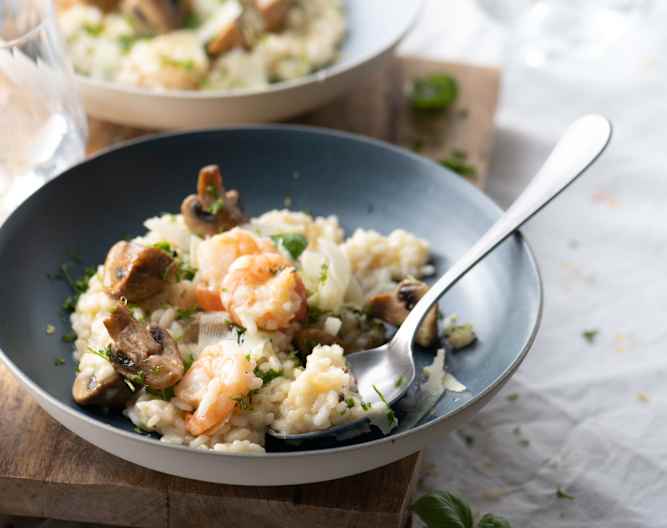 Risotto cremoso de champiñones y camarón. Cookidoo® la plataforma