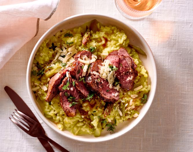 Lammhüfte mit Safran-Spargelrisotto - Cookidoo® – the official ...