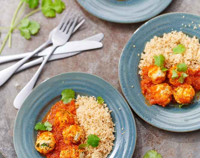 Tajine de boulettes de poulet, sauce tomate épicée Cookidoo® la