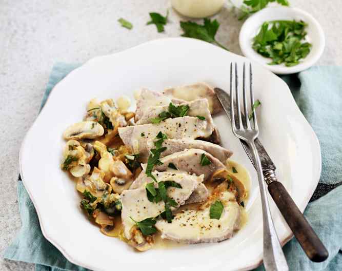 Emincé de veau à la normande Cookidoo® das offizielle Thermomix®RezeptPortal