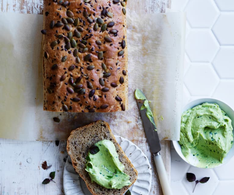 Avocado whip on seedy spelt bread (Post-natal)