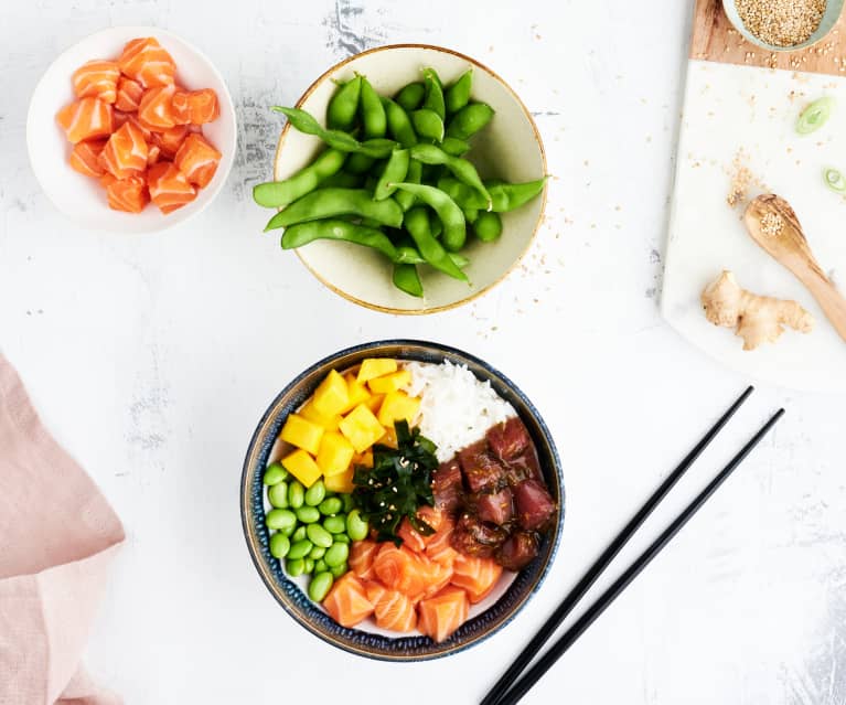 Poke bowl comme à Hawaï - Recette par Amande et Basilic