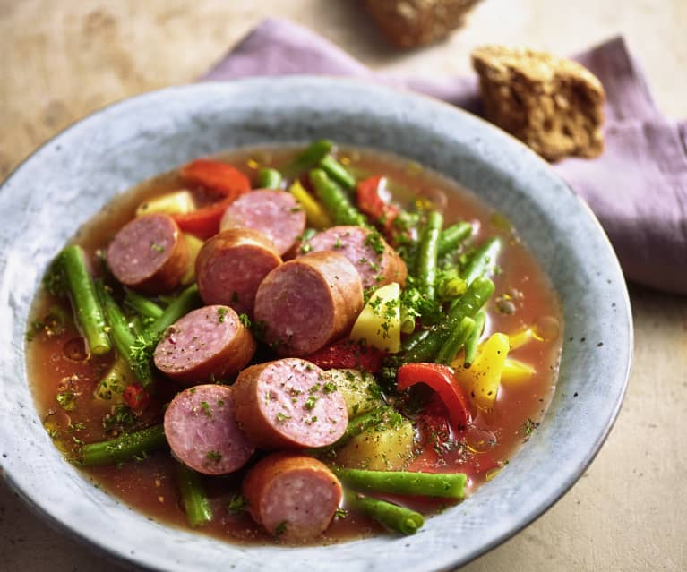 Grüne Bohnensuppe mit Mettwürstchen - Cookidoo® – das offizielle ...