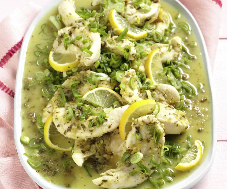 Lemon Chicken with Spring Onions