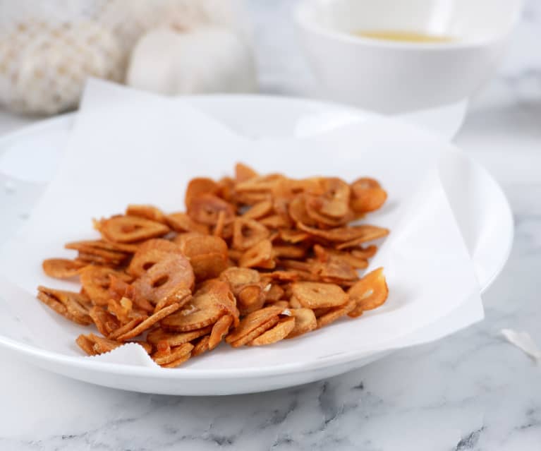 Crispy Garlic Slices and Garlic Oil  