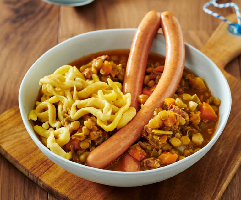 Linsen, Spätzle und Würstchen - Cookidoo® – das offizielle