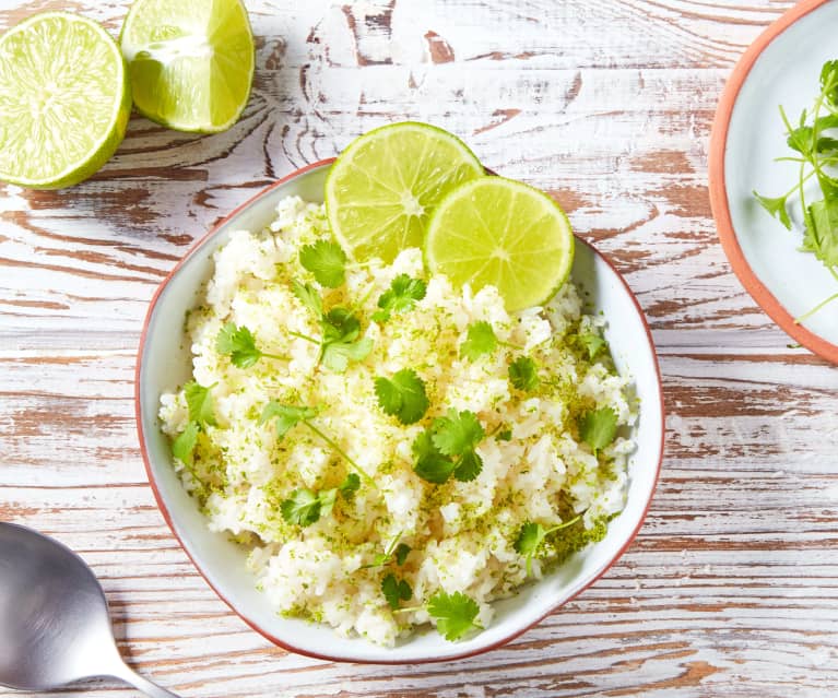 Riz au jasmin à la coriandre et à la lime