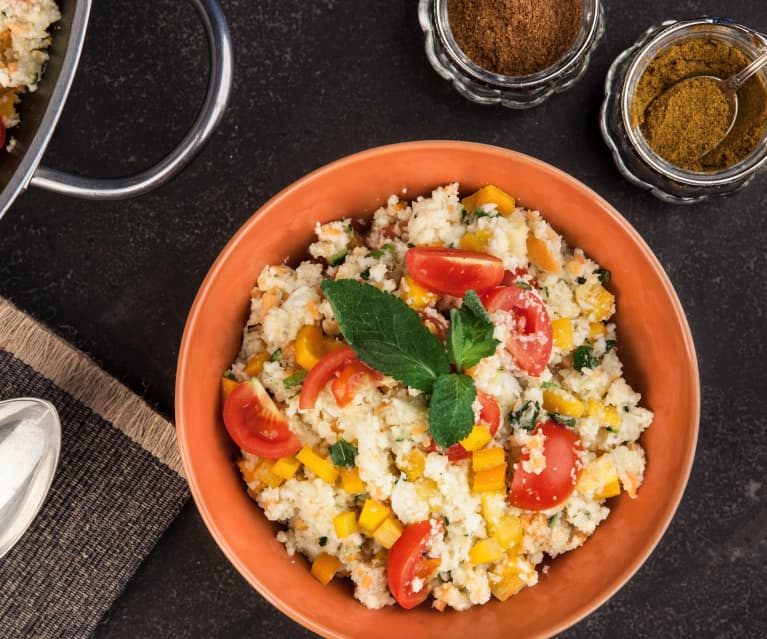 Couscous de chou-fleur et de légumes sans cuisson