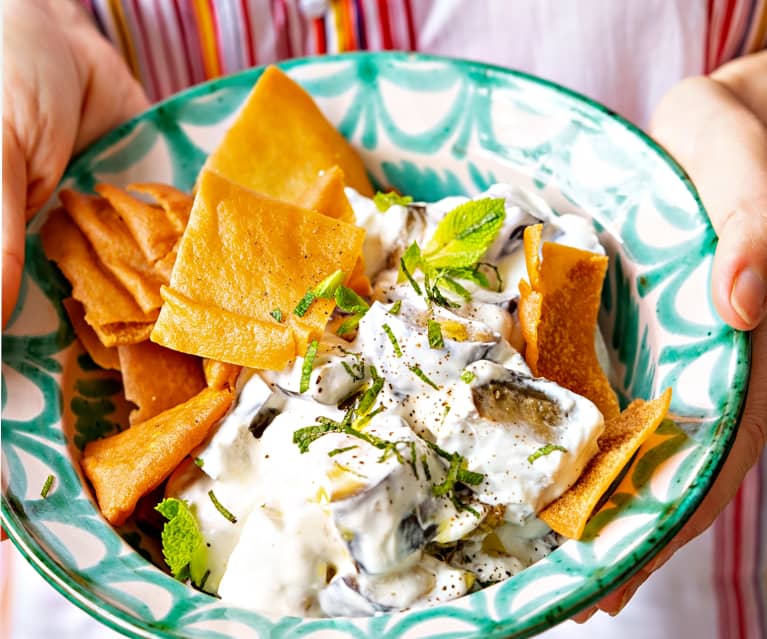 Fatteh d’aubergines au yaourt