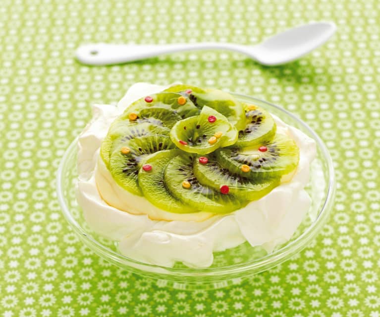 Pavlova mangue-kiwi