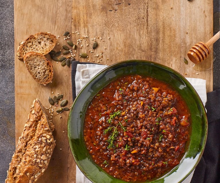 Zuppa di lenticchie al profumo di timo