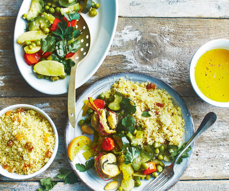 Couscous de légumes au lapin