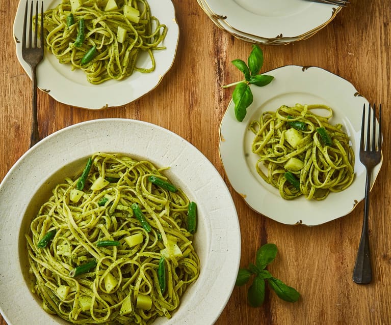 Pasta al pesto (6 porzioni)