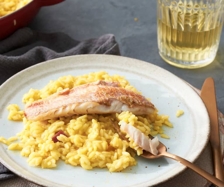 Arroz con salmonetes