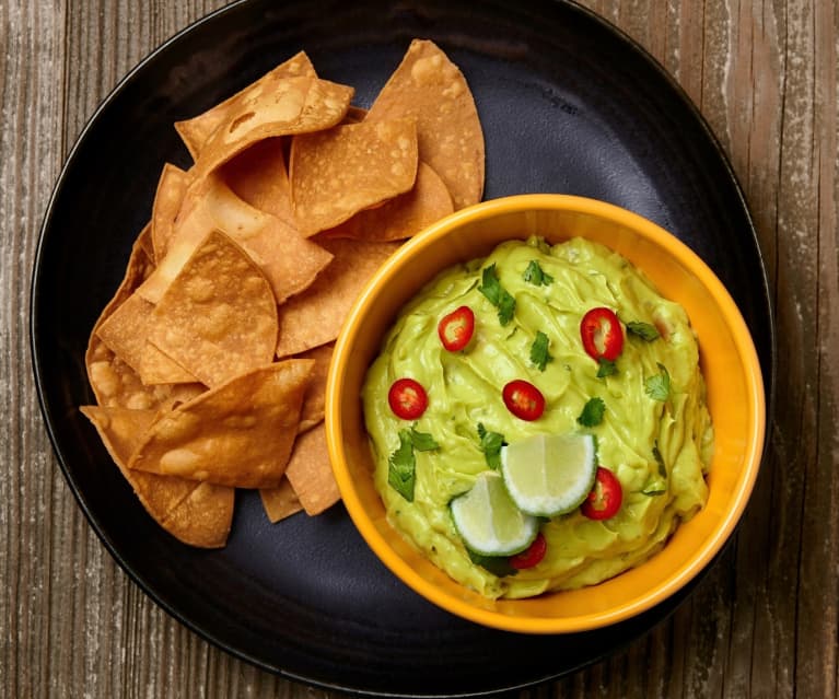 Guacamole com nachos