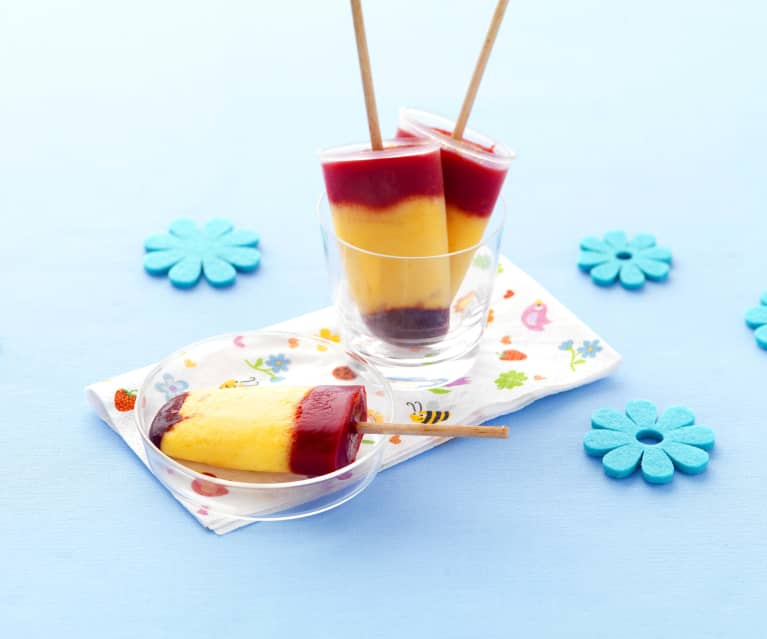 Sorbets à rayures vitaminés