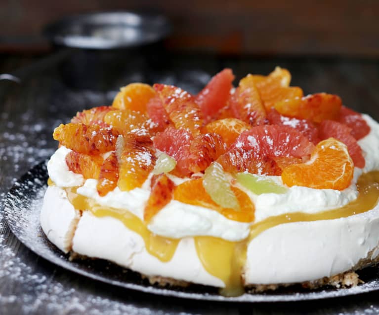 Pavlova Aux Agrumes Et Lemon Curd Cookidoo La Plateforme De Recettes Officielle De Thermomix