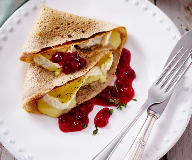 Buchweizencrêpes mit Camembert