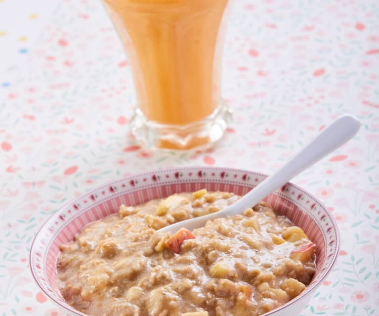 Avena y frutas