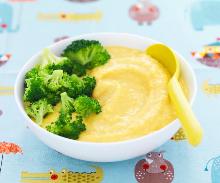 Puree De Mais Et Bouquets De Brocoli A Partir De 12 Mois Cookidoo La Plateforme De Recettes Officielle De Thermomix