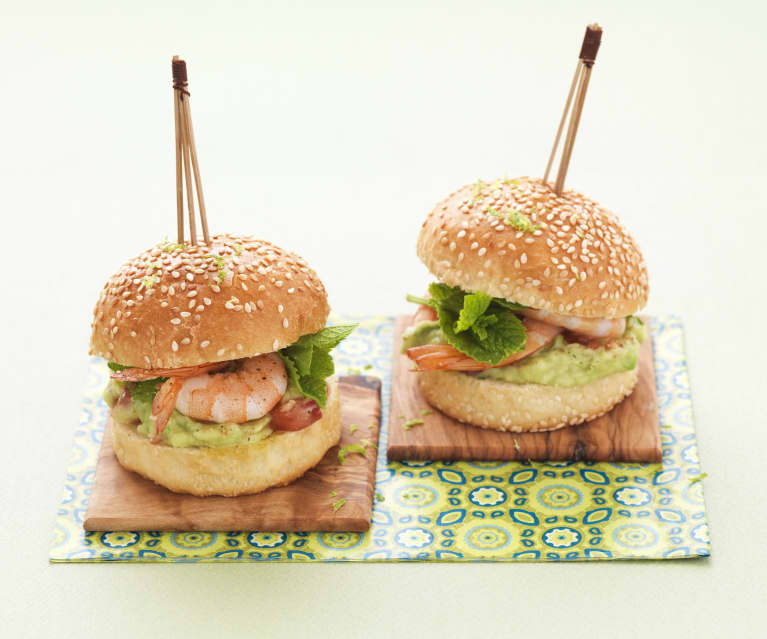 Miniburgers crevette avocat